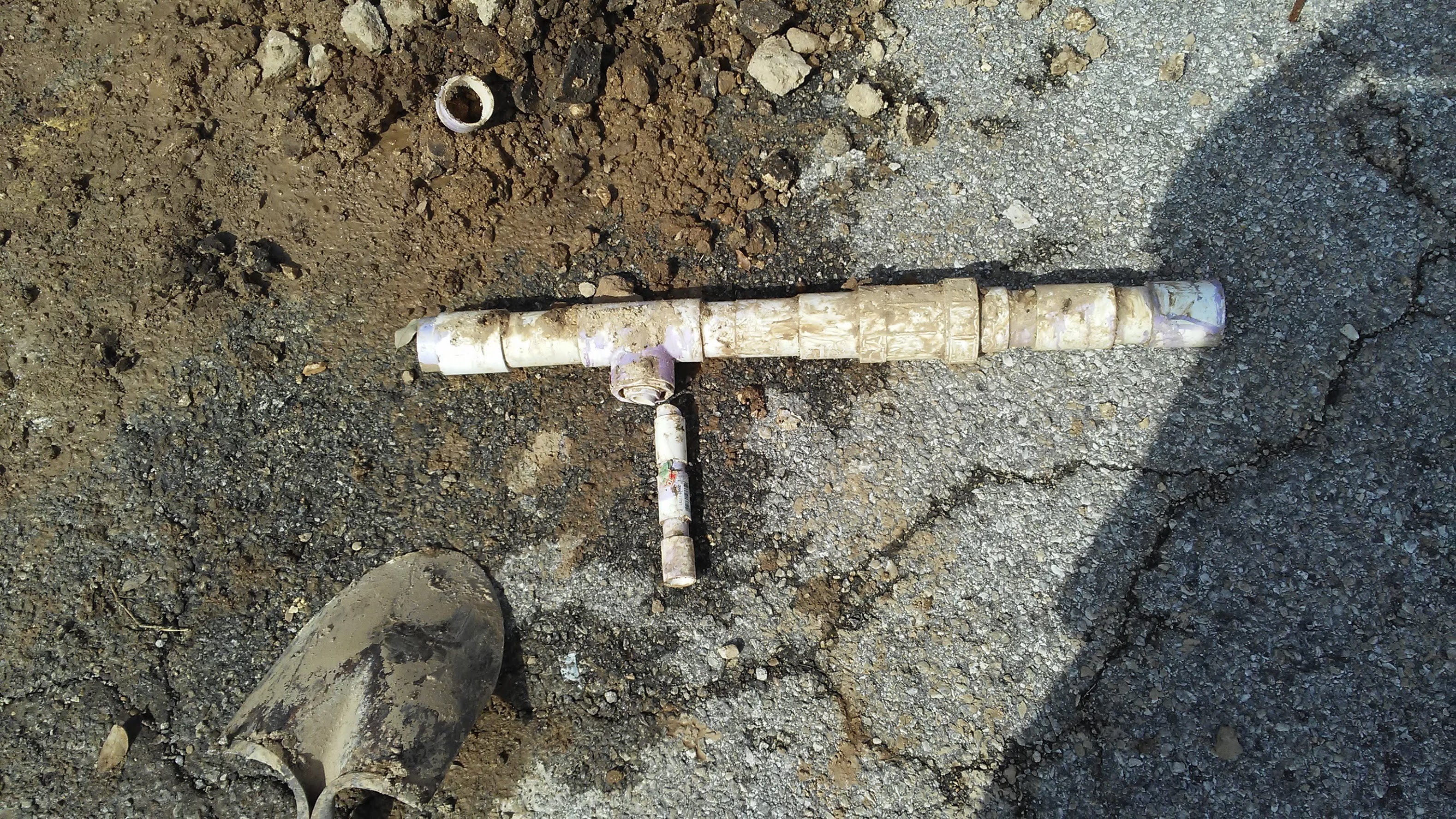 Broken old pipe